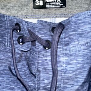 Hurley Navy Lace-Up Board Shorts Men’s size 38, never worn